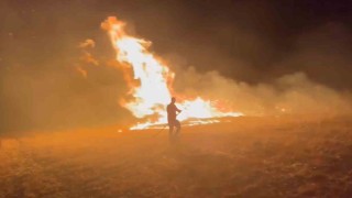 Elazığda korkutan arazi yangını