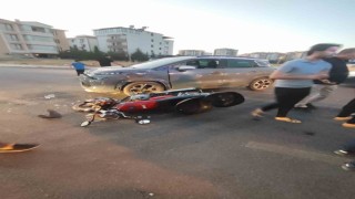 Elazığda otomobil ile motosiklet çarpıştı:1 yaralı