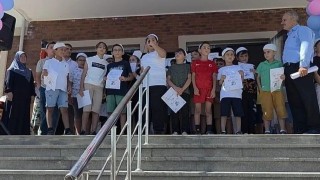 Elazığda yaz Kuran kursunda karne heyecanı yaşandı