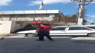 Elektrik direğinde kısa devre yangına sebep oldu