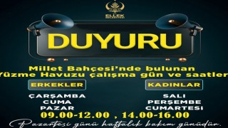 Ellek Beldesi’nde Millet Bahçesi Yüzme Havuzu Yaz Sezonuna Açıldı