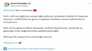 Emine Erdoğan, NSosyalden ilk paylaşımını yaptı:
