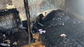 Erdekte ev yangını kısa sürede söndürüldü