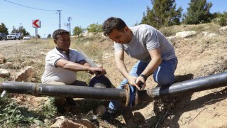 Erdemlinin kırsalına sulama borusu desteği