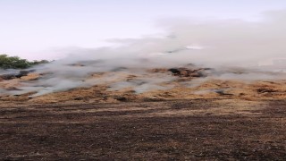 Ereğlide saman balyası yangını