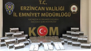 Erzincanda 990 paket içi tütün doldurulmuş makaron ele geçirildi