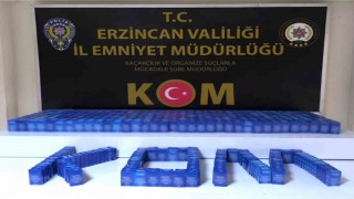 Erzincanda bin paket makaron ele geçirildi