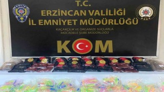 Erzincanda kaçak nargile tütünü ile sipsi ele geçirildi