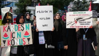 Erzurumda sağlık çalışanları 90 haftadır Gazze için yürüyor