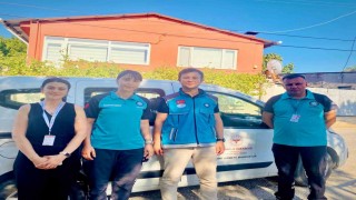 Ezinede çıkan orman yangının ardından sağlık taraması yapıldı