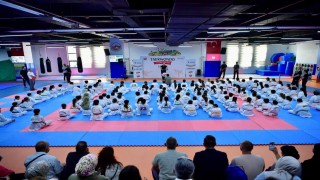 Fatihte taekwondo gösterisi: 150 lisanslı sporcu yeteneklerini sergiledi