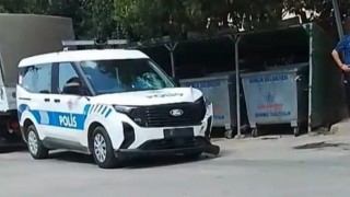 Gemlikte kovalamacada polis aracına çarptı