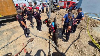 Göçükte kalan işçi kurtarıldı