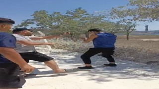 Hafriyat kamyonu sürücüsünden yabancı uyruklu vatandaşa tehdit iddiası