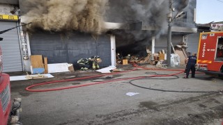 Hatayda mobilya atölyesinde yangın