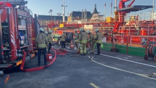 Haydarpaşa Limanında yakıt ikmal gemisinde yangın