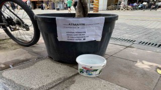 Hayvansever vatandaşın kibar uyarı yazısı görenleri gülümsetti