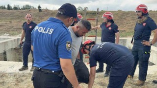 Hırsızlık için indiği kuyuda mahsur kalınca yakalandı