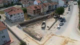 İnegölde atıl vaziyetteki boş alan otoparka dönüşüyor