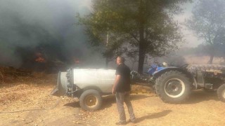 İnegölde çıkan yangın korkuttu