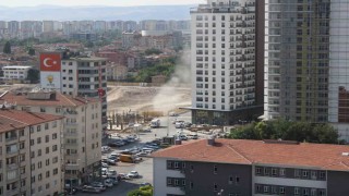 İş makinesi doğalgaz borusunu patlattı