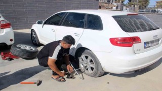 Kadın avukata lastik şoku