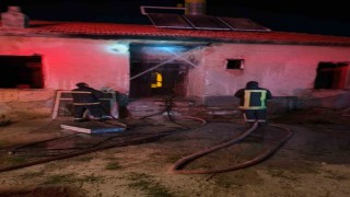 Karapınarda müstakil evde yangın