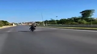 Karayolunda tek teker şov pahalı maloldu