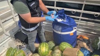 Karpuz yüklü kamyonette 110 bin uyuşturucu hap ele geçirildi