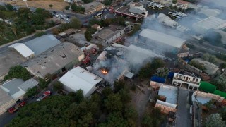 Kartalda film platosunda yangın