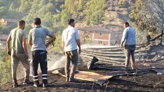 Kastamonuda aynı bölgede ikinci orman yangını: 5 samanlık küle döndü
