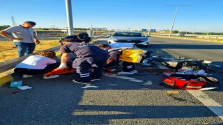 Kastamonuda bariyerlere çarpan motosikletin sürücüsü ağır yaralandı