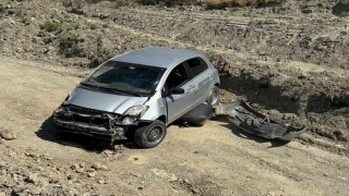 Kastamonuda otomobil, şarampole düştü: 1 yaralı