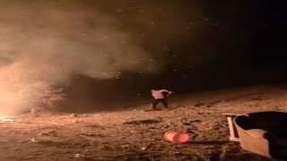 Kavun satış tezgahı alevlere teslim oldu