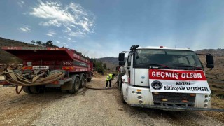 Kayseri Büyükşehirden Mersinde yangın döndürme çalışmasına destek