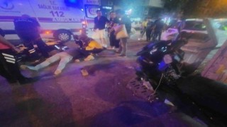 Kent merkezinde korkutan motosiklet kazası