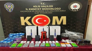 Kiliste çok sayıda kaçak malzeme ele geçirildi: 3 gözaltı
