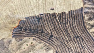 Kırıkkalede anız yangını