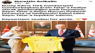 KKTC Cumhurbaşkanı Tatara Kayserispor forması