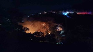 Köşk yangını kısmen kontrol altına alındı