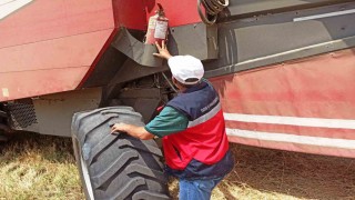 Kütahyada hububat hasat kontrolleri devam ediyor