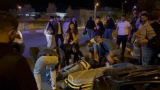 Lüleburgazda otomobil ile çarpışan motosikletin sürücüsü yaralandı