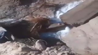 Malatyada altyapı çalışması sırasında yol çöktü