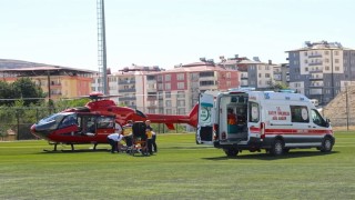 Malatyada ambulans helikopter 80 yaşındaki hasta için havalandı