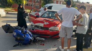 Malatyada otomobil ile motosiklet çarpıştı: 1 yaralı