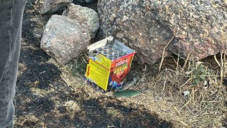 Maltepede ormana yakın noktada atılan havai fişek yangın çıkardı