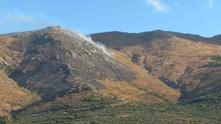 Marmara Adasındaki arazi yangınında soğutma başladı