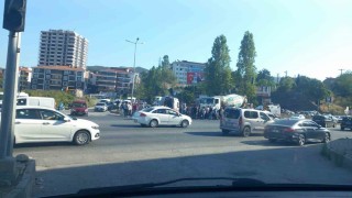 Motosiklet ile beton mikseri çarpıştı: 1 yaralı