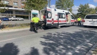 Motosiklet ile otomobil çarpıştı: 1 yaralı