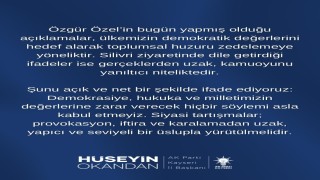 Okandan: Özelin açıklamaları toplumsal huzuru zedelemeye yöneliktir